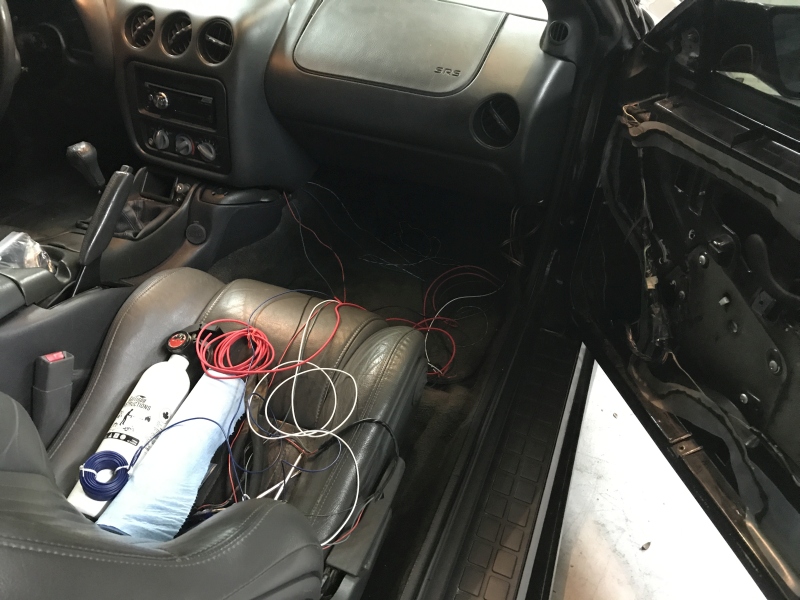 Pulling the power wires through the firewall