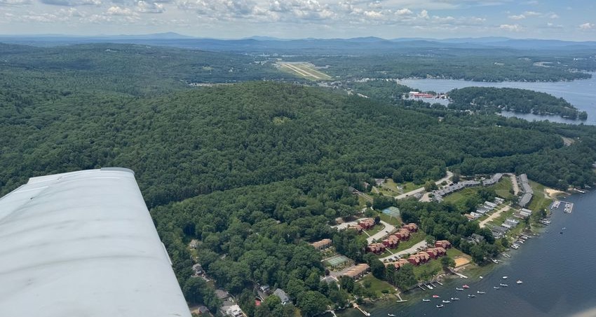 Landing over Lake Winnipesaukee, NH