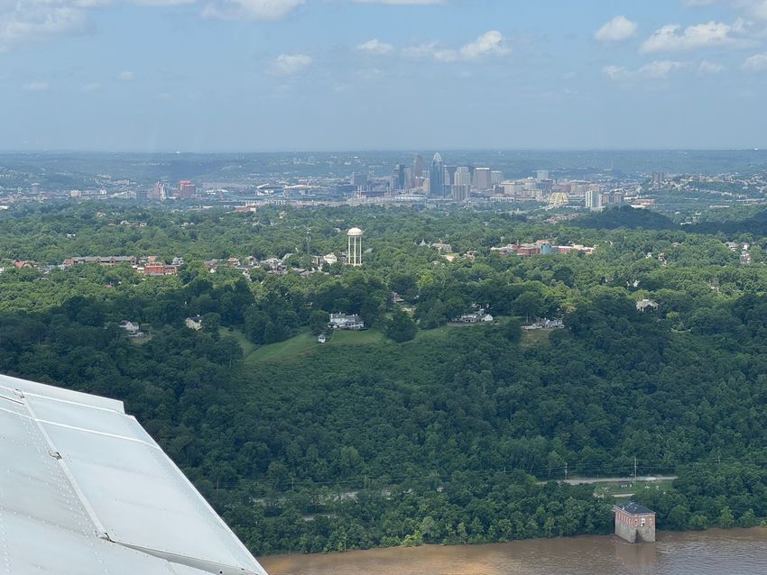 Departing Cincinnati, OH