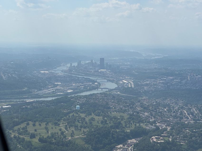 Departing Pittsburgh, PA