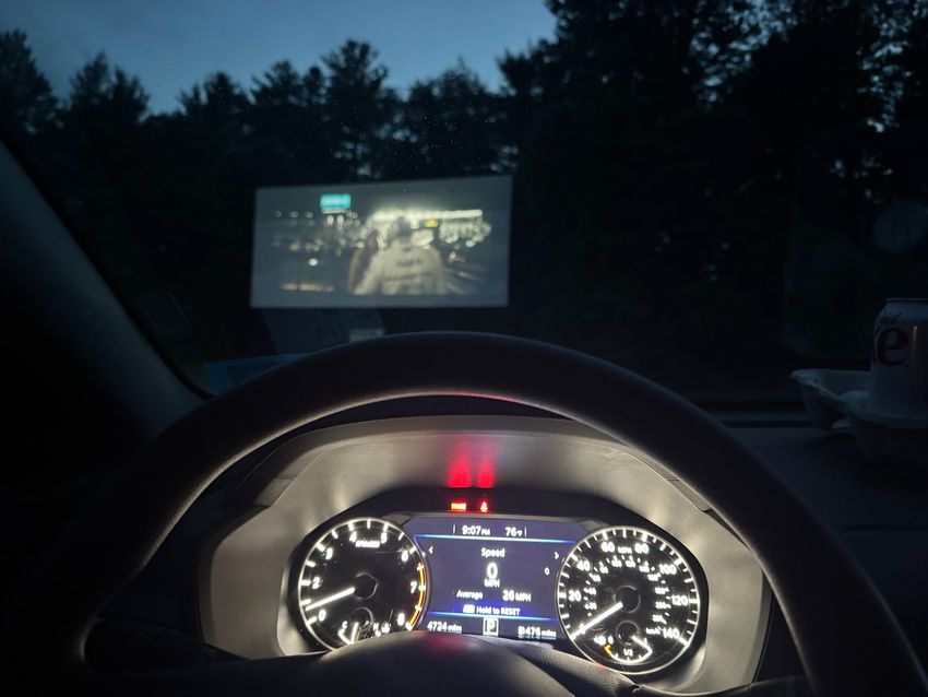 Seeing F1 at the drive-in, Weirs Beach, NH